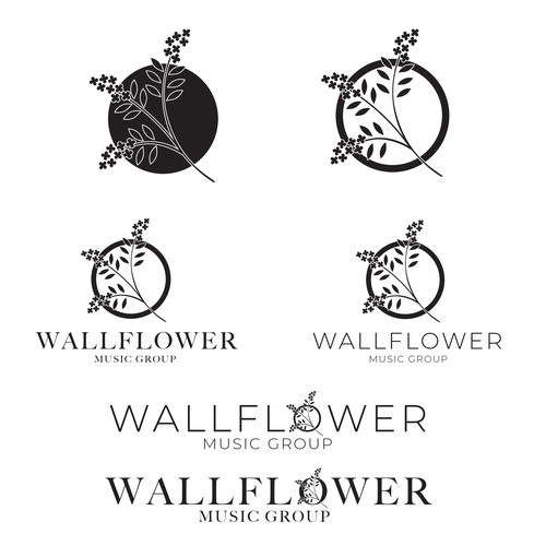 Wallflower Music Group Logo Design Idea