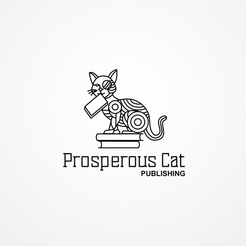 Line Logo for Prosperous Cat Publishing