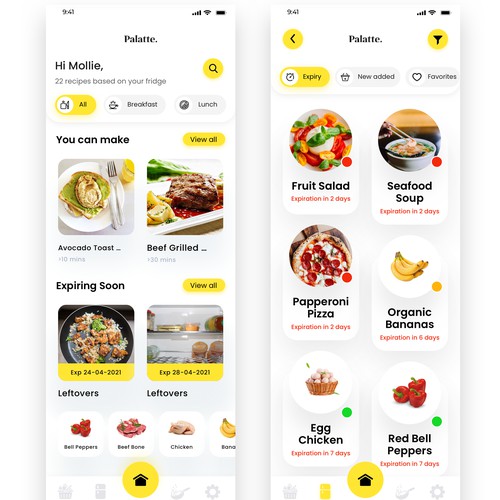 Recipe App for food hardware startup to help reduce food waste