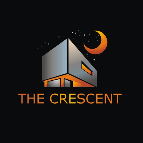 The Crescent: Logo for Upscale/Urban/Chic Residential Building