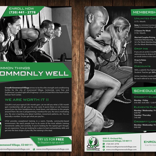 postcard, flyer or print for CrossFit Greenwood Village