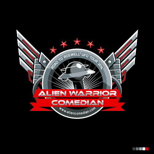 T-shirt Design for Alien Warrior Comedian Tour