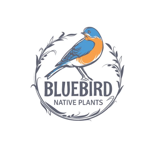 Logo design, bird logo for garden company