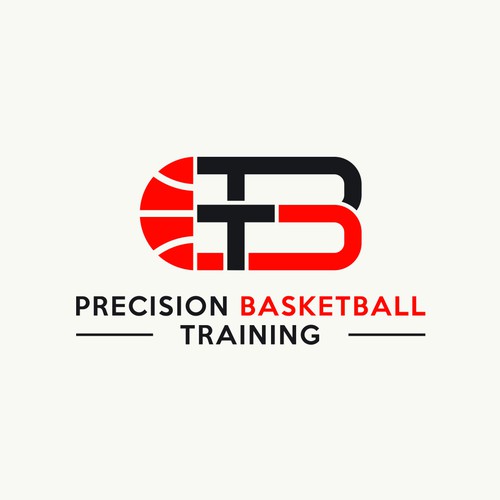 Bold sporty logo for Precision Basketball Training