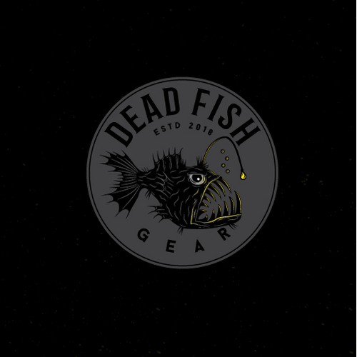 Edgy logo for fishing gear company.