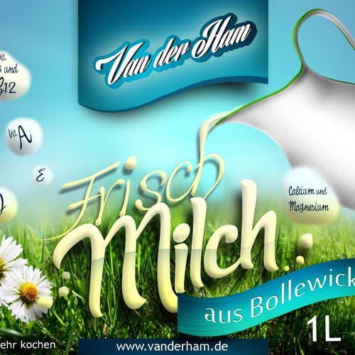 Erstellt ein hübsches Design für Milchflaschen