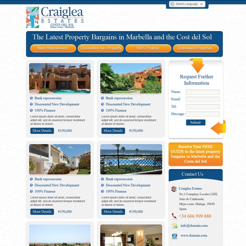 Craiglea Real Estate needs a new website design