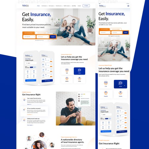 Engaging and professional insurance website re-design