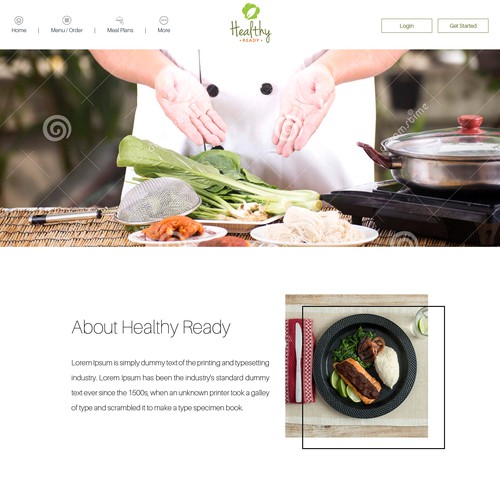 Homepage Design For a Cooking Site