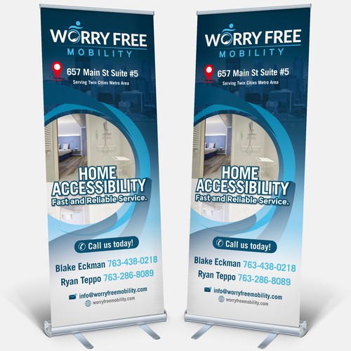 Worry Free Mobility needs an eye catching store front graphic!