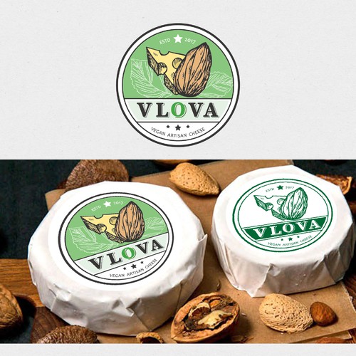 Logo for vegan artisan cheese company