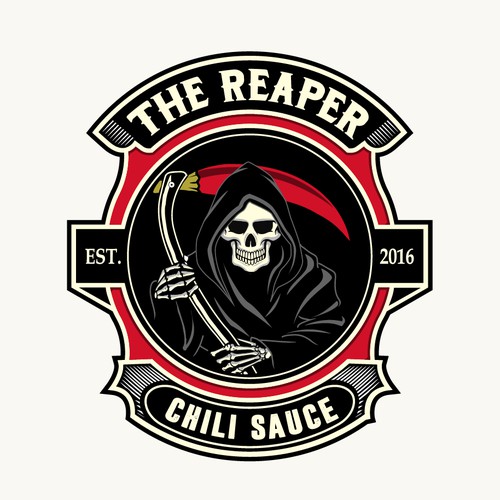 logo for the reaper chili sauce