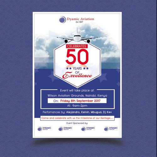Dynamic Aviation 50th Anniversary Corporate Poster