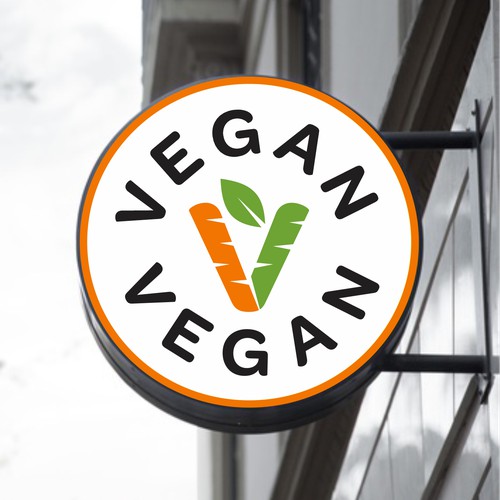 Logo for vegan fast food restaurant
