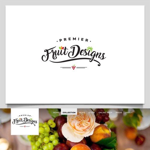 Hip, Simple and Elegant Logo for Premiere Fruit Designs