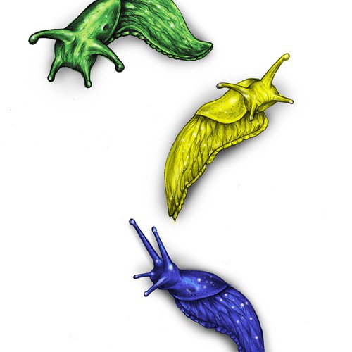 3 Slugs Tattoo Design