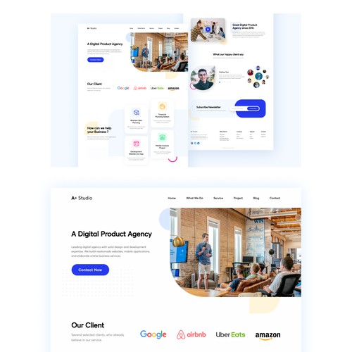 Landing Page for Agency Studio
