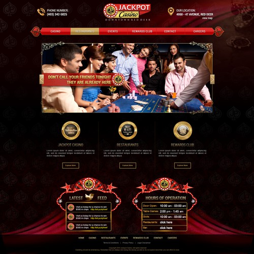 Jackpot Casino Website Design