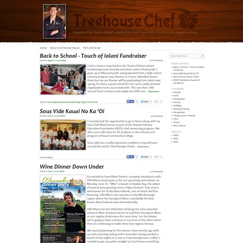 Lead Chef's Blog Site Homepage
