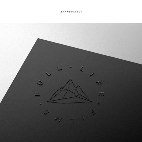 Handdrawn embossed logo for film + photography adventure brand