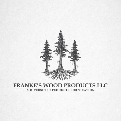 Wild Pine Tree Forestry Logo