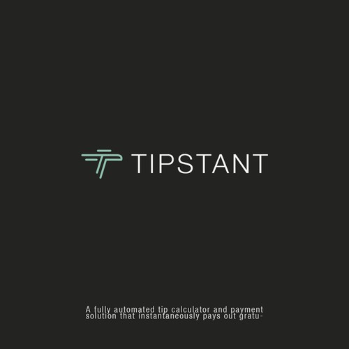 TIPSTANT logo, with the T nomogram concept, the concept is from client, realy simple