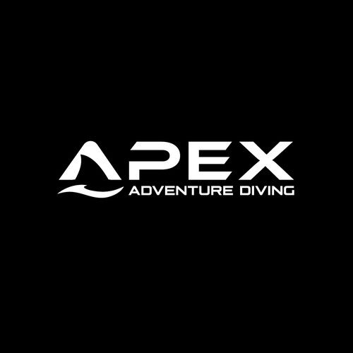 Scuba diving logo with sharks
