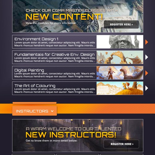 Create a stunning newsletter design for CG Master Academy