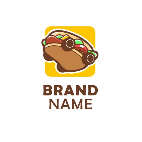 Sandwich Roller Logo for a Mobile Sandwich or Bread Shop