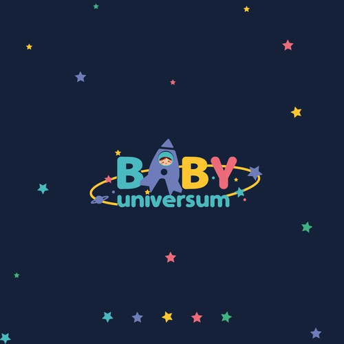 colorful, playful, smart and original logo for Baby universum