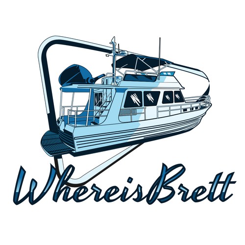 Modern Illustration Logo Concept for WhereisBrett 