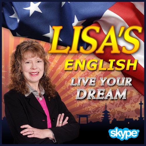 Cover art needed for podcast/website launch, Lisa's English learning site.
