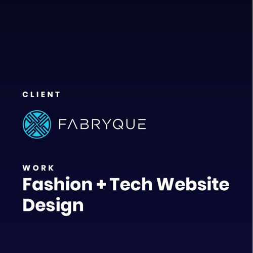 Homepage design for a fashion tech brand