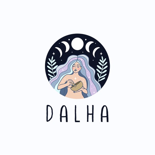 Illustrated Mystical Logo for Wellness Biz