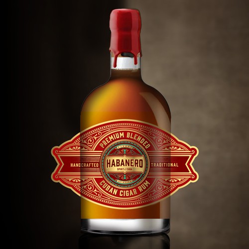 Rum label design