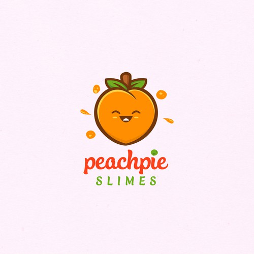 Peachpie Slimes Cartoon Logo 