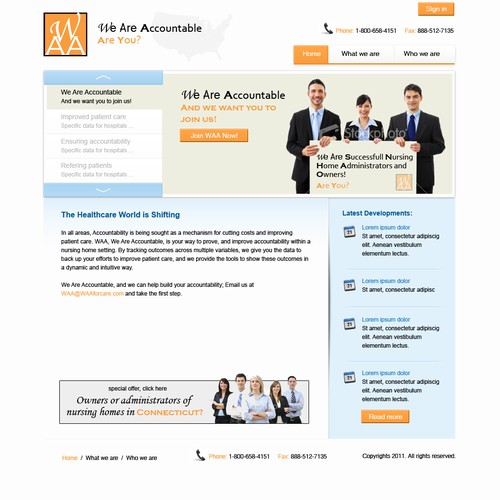 Website Design for WAA