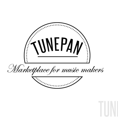 Logo for a music store