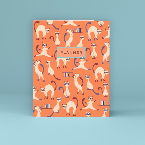 Planner cover design for stationery brand.