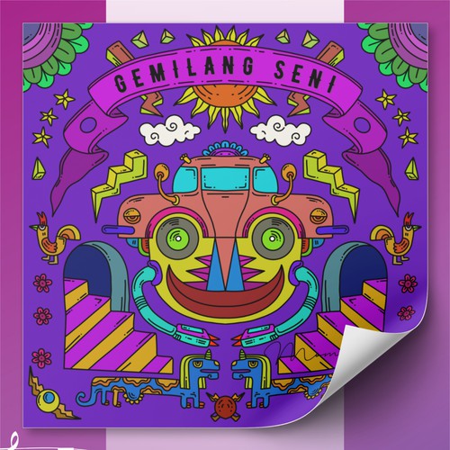 Gemilang Seni | Bold Psychedelic Illustration | Album Art & Poster Design