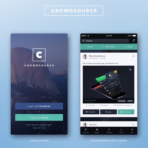 App Design for crowdsource