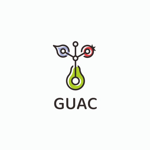 Playful tech logo for graph database company: GUAC