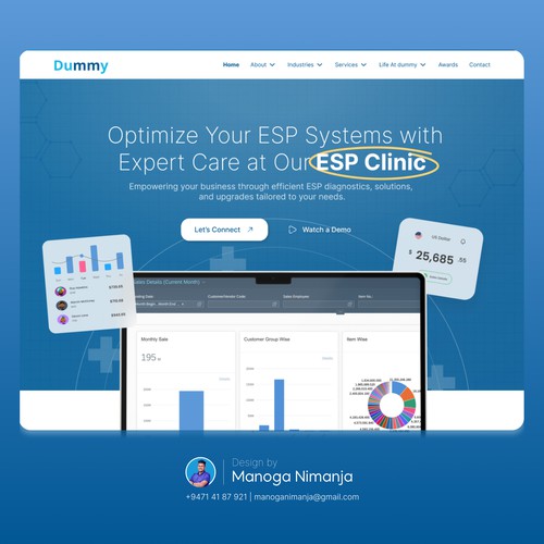 Professional Web UI Design for EPS Clinic | Modern, User-Friendly, and Responsive