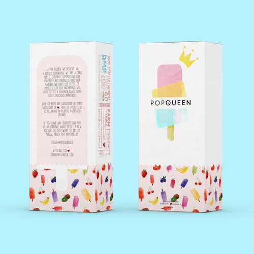 packaging for PopQueen popsicles