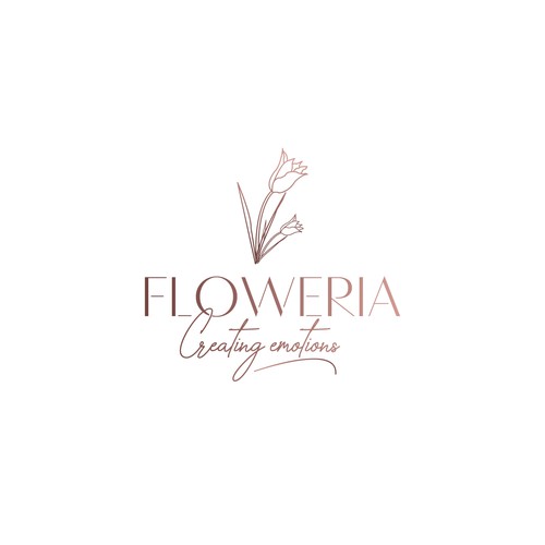 creative logo for a flower shop