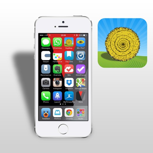 Construct a simple yet captivating iOS App icon for an agriculture company.