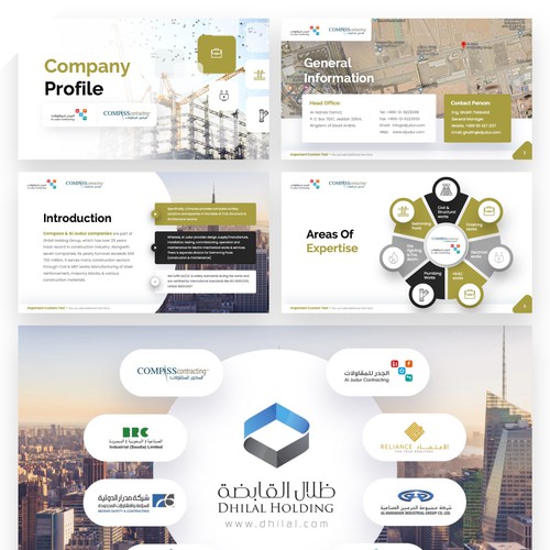 Powerpoint Presentation in Arabic About Company Profile