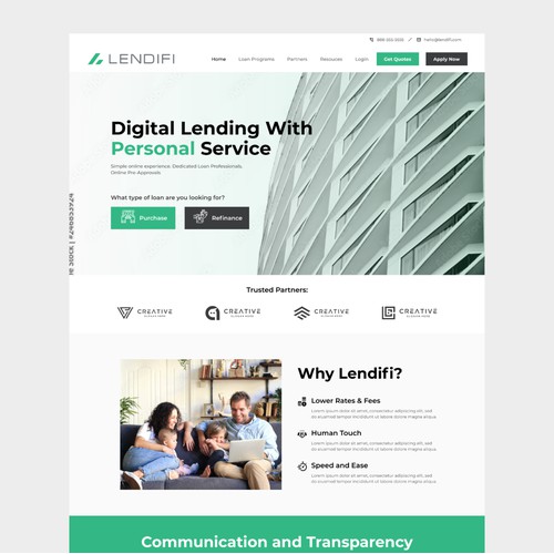 Lendifi - Home page Design