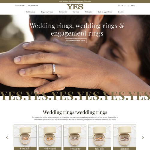 Yes- Trauringe.De - Home Page Design