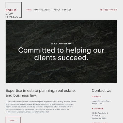 Website for law firm